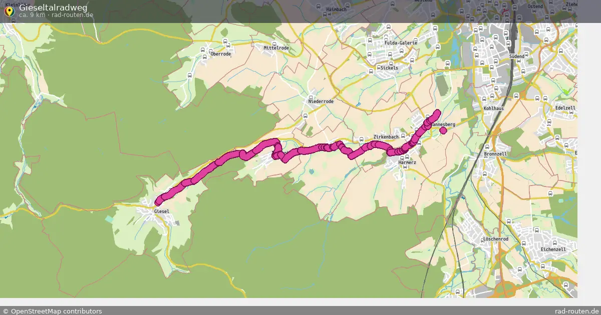 Gieseltalradweg – Fernradroute auf Rad-Routen.de