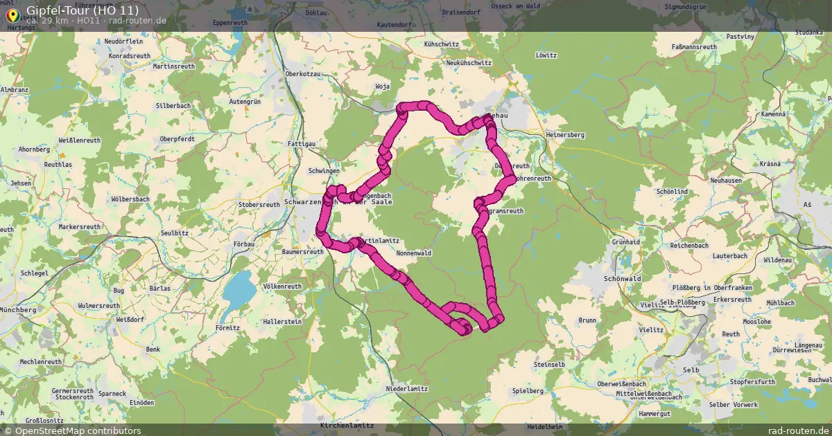 Gipfel-Tour (HO 11) (HO11) – Fernradroute auf Rad-Routen.de