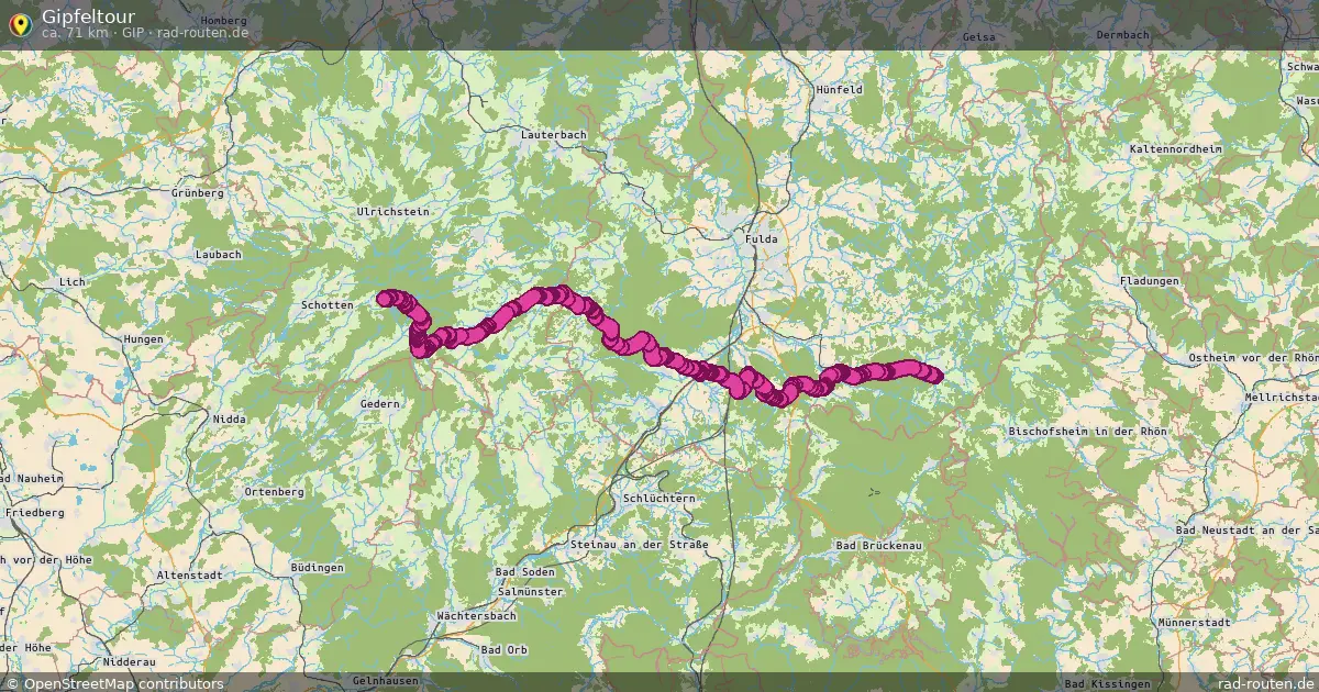 Gipfeltour (Gip) – Fernradroute auf Rad-Routen.de