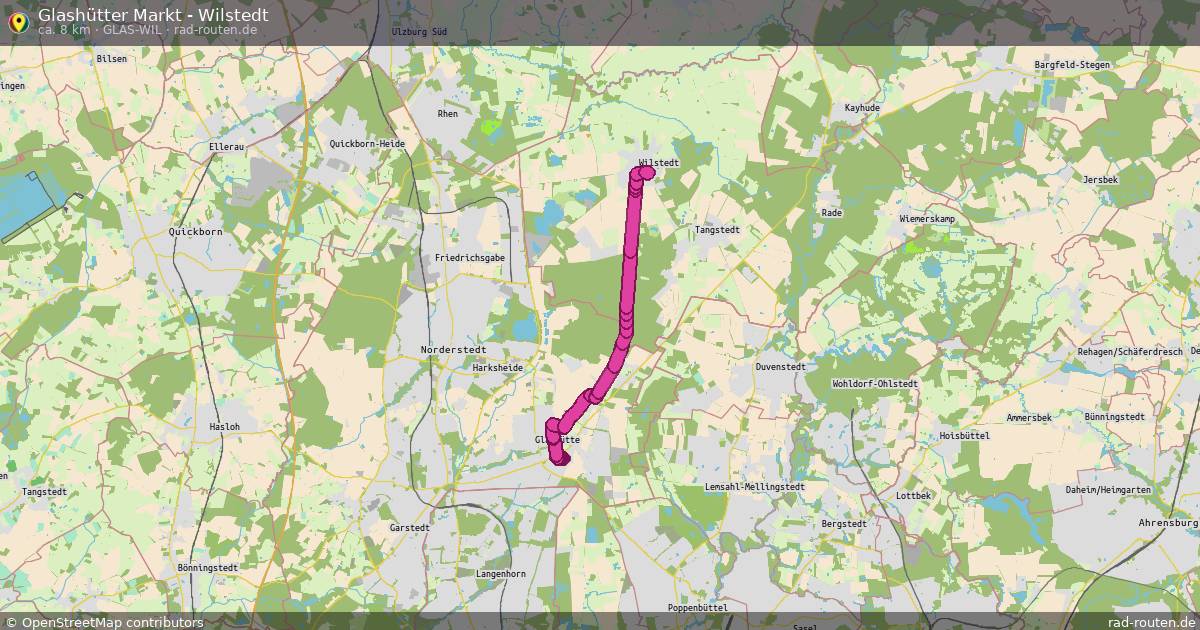 Glashütter Markt - Wilstedt (GLAS-WIL) – Fernradroute auf Rad-Routen.de