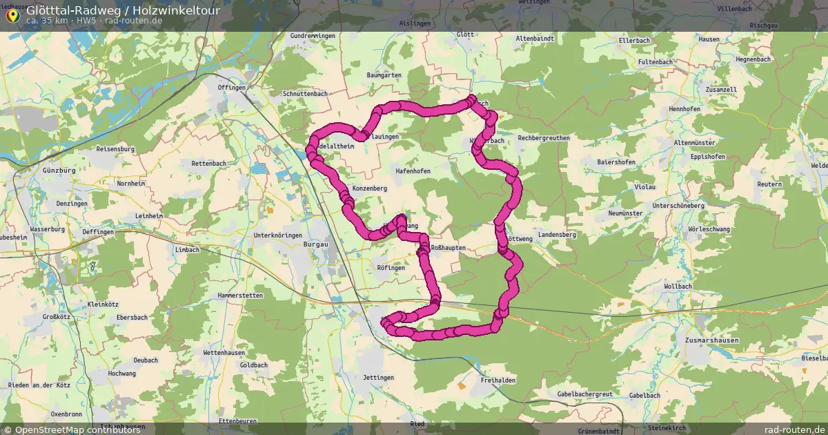 Glötttal-Radweg / Holzwinkeltour (HW5) – Fernradroute auf Rad-Routen.de