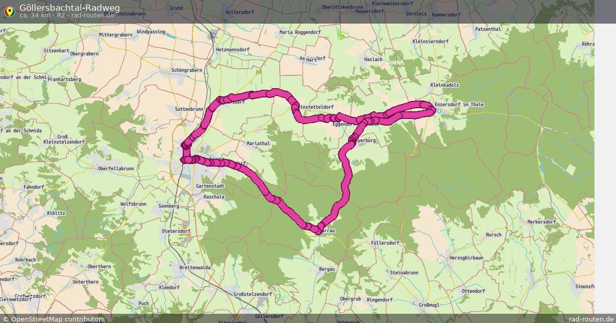 Göllersbachtal-Radweg (R2) – Fernradroute auf Rad-Routen.de