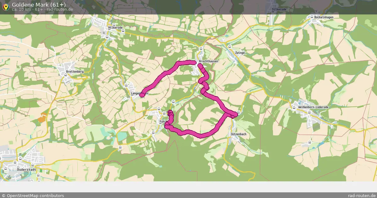 Goldene Mark (61+) (61+) – Fernradroute auf Rad-Routen.de