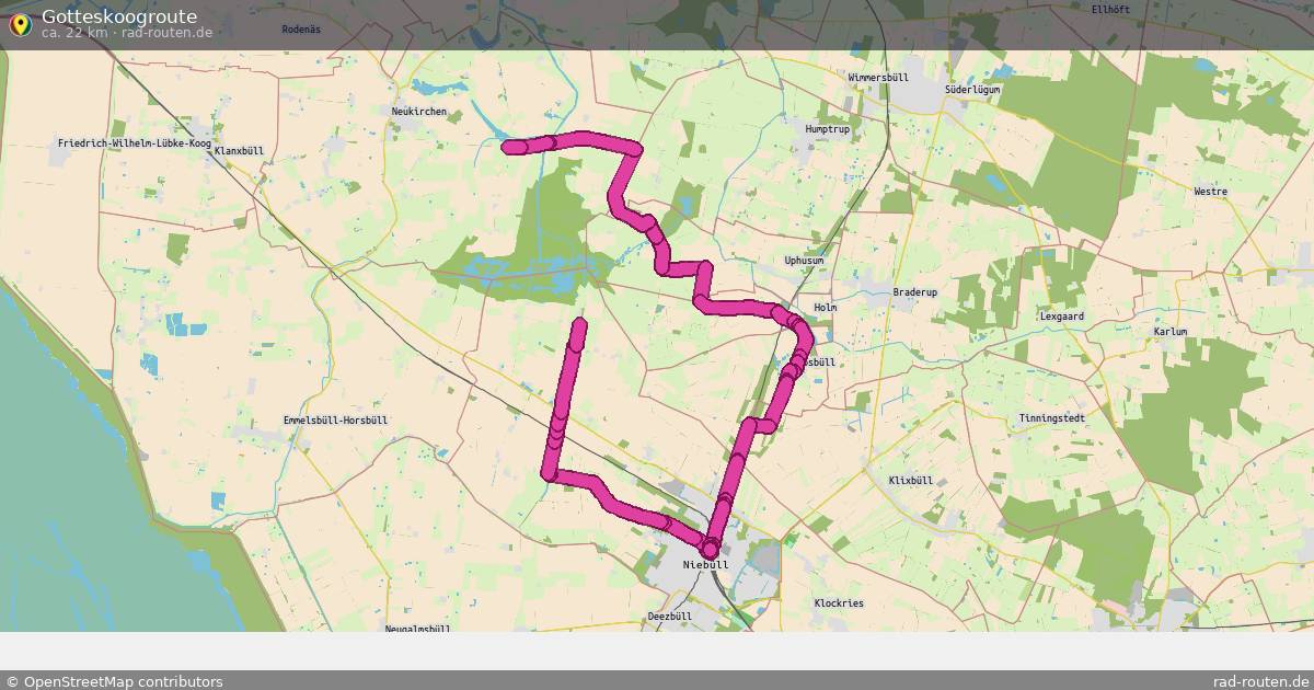 Gotteskoogroute – Fernradroute auf Rad-Routen.de