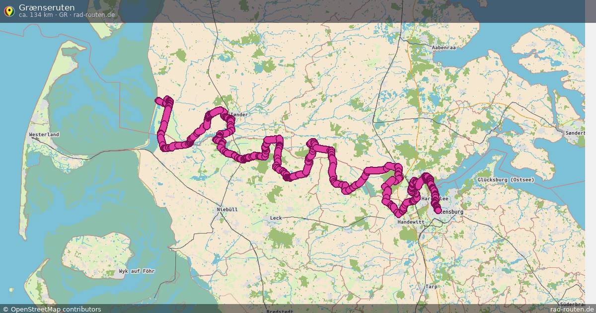 Grænseruten (GR) – Fernradroute auf Rad-Routen.de