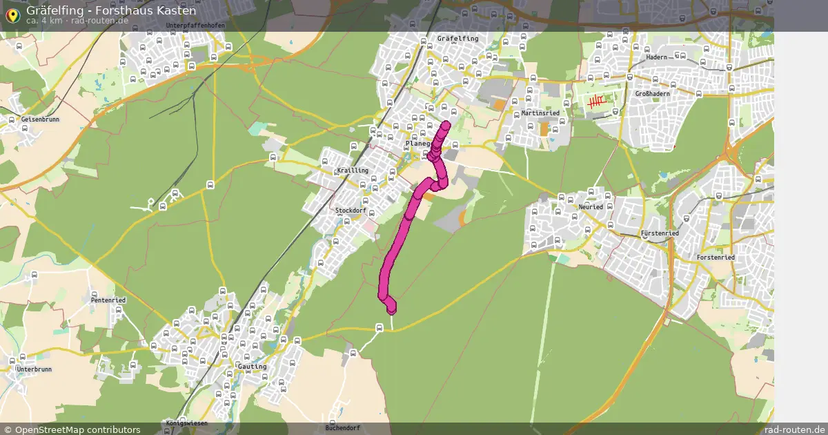 Gräfelfing - Forsthaus Kasten – Fernradroute auf Rad-Routen.de