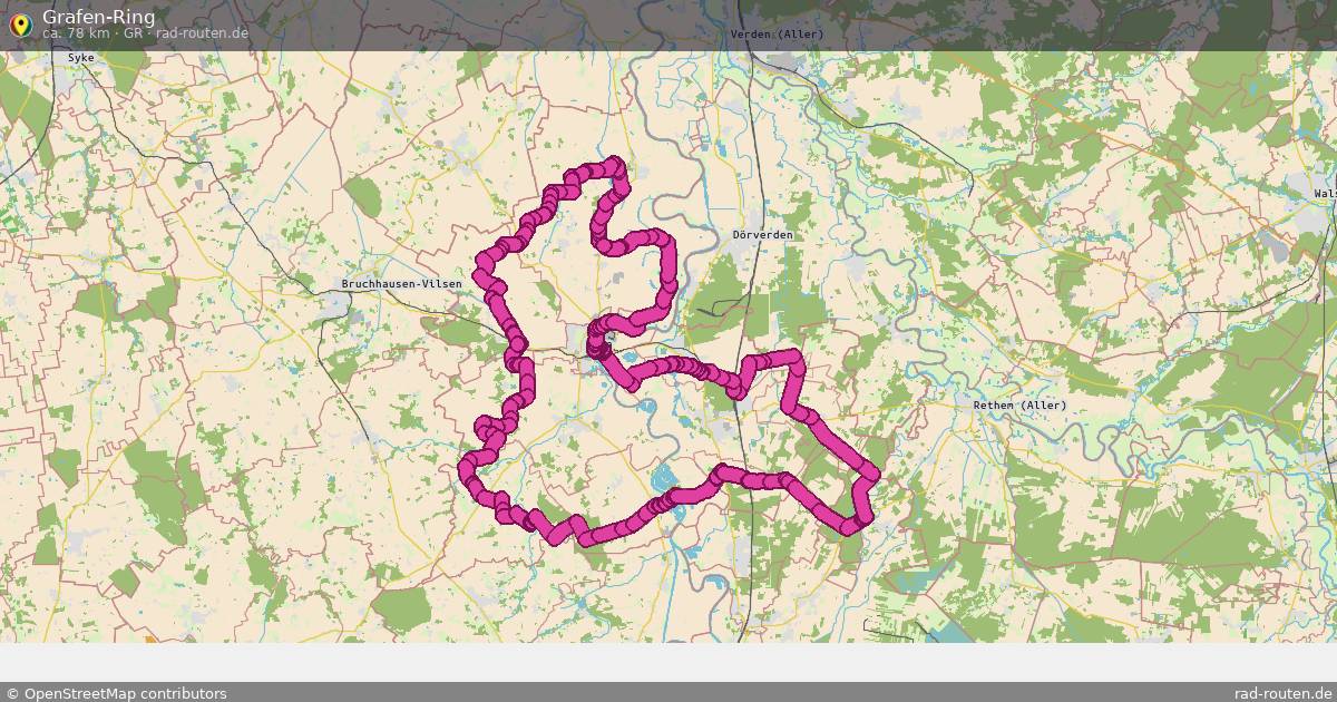 Grafen-Ring (GR) – Fernradroute auf Rad-Routen.de