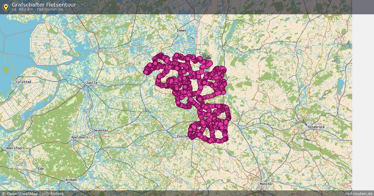 Grafschafter Fietsentour – Fernradroute auf Rad-Routen.de