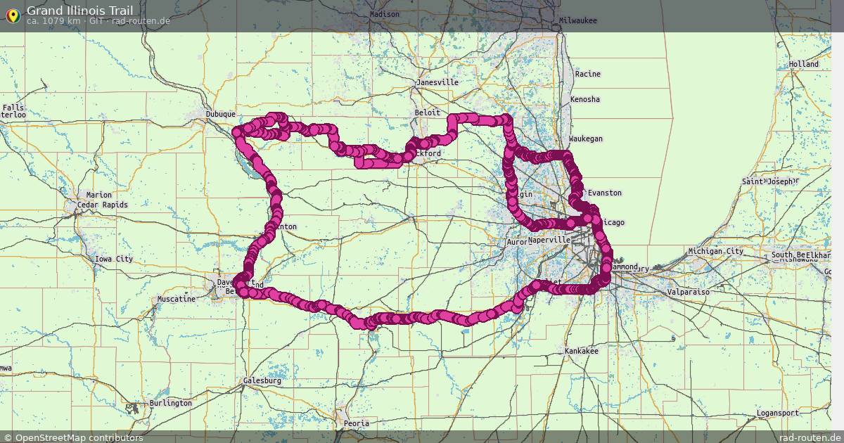 Grand Illinois Trail (GIT) – Fernradroute auf Rad-Routen.de