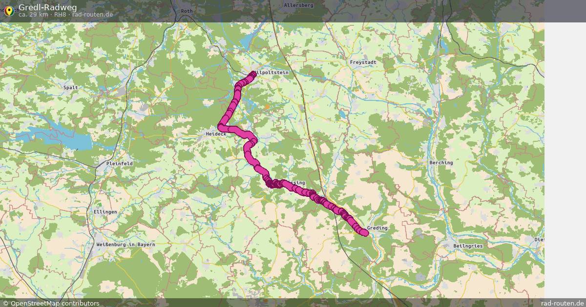 Gredl-Radweg (RH8) – Fernradroute auf Rad-Routen.de