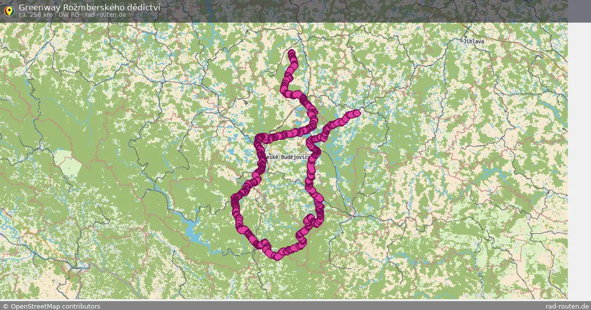 Greenway Rožmberského dědictví (GW RD) – Fernradroute auf Rad-Routen.de