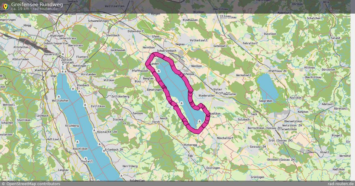 Greifensee Rundweg – Fernradroute auf Rad-Routen.de