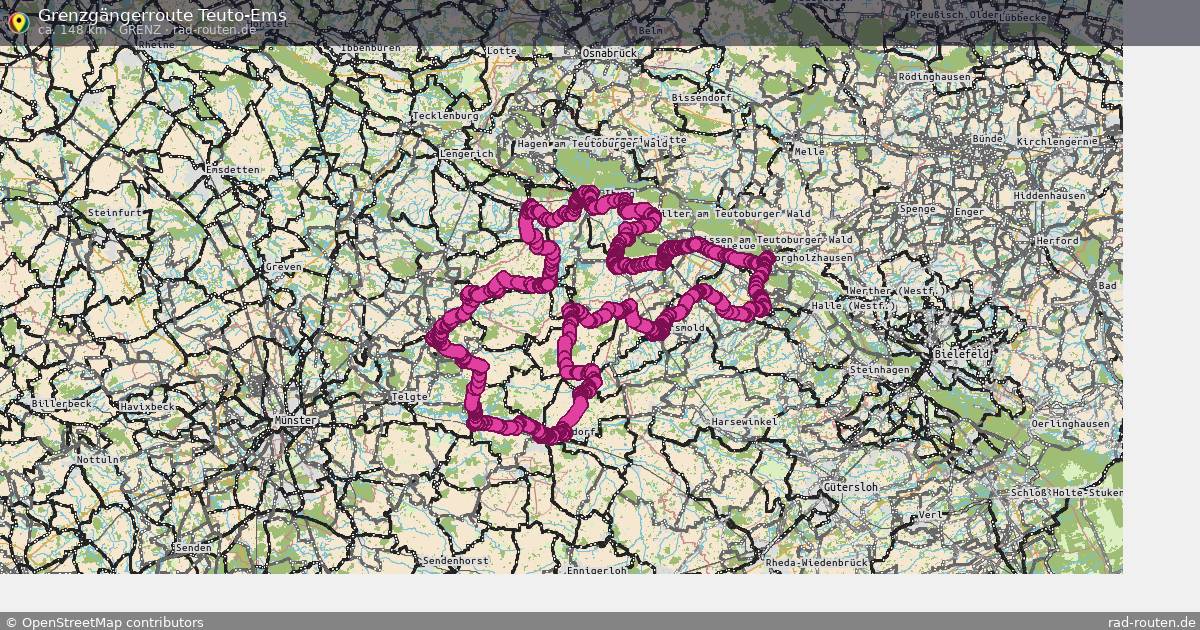 Grenzgängerroute Teuto-Ems (Grenz) – Fernradroute auf Rad-Routen.de