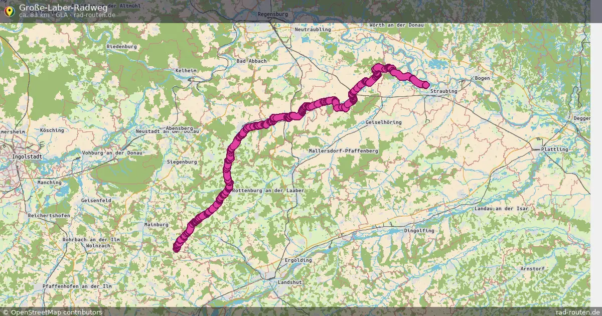 Große-Laber-Radweg (GLa) – Fernradroute auf Rad-Routen.de