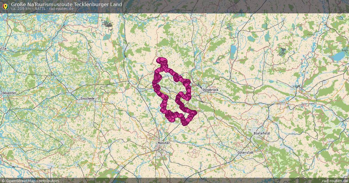 Große NaTourismusroute Tecklenburger Land (NaTTL) – Fernradroute auf Rad-Routen.de