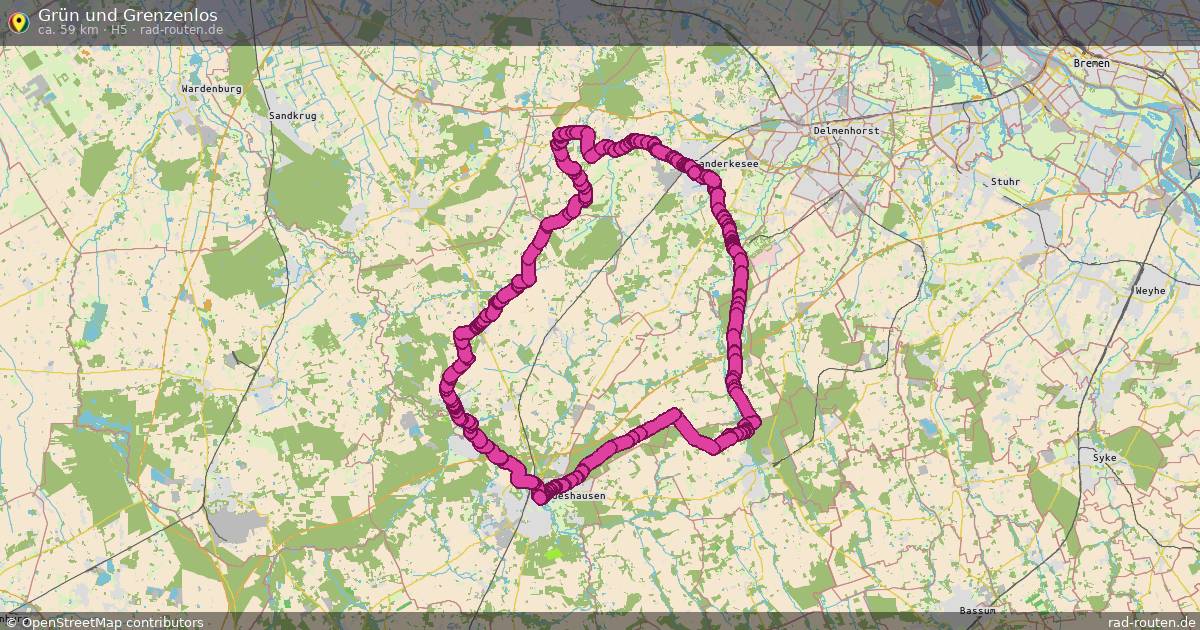 Grün und Grenzenlos (H5) – Fernradroute auf Rad-Routen.de