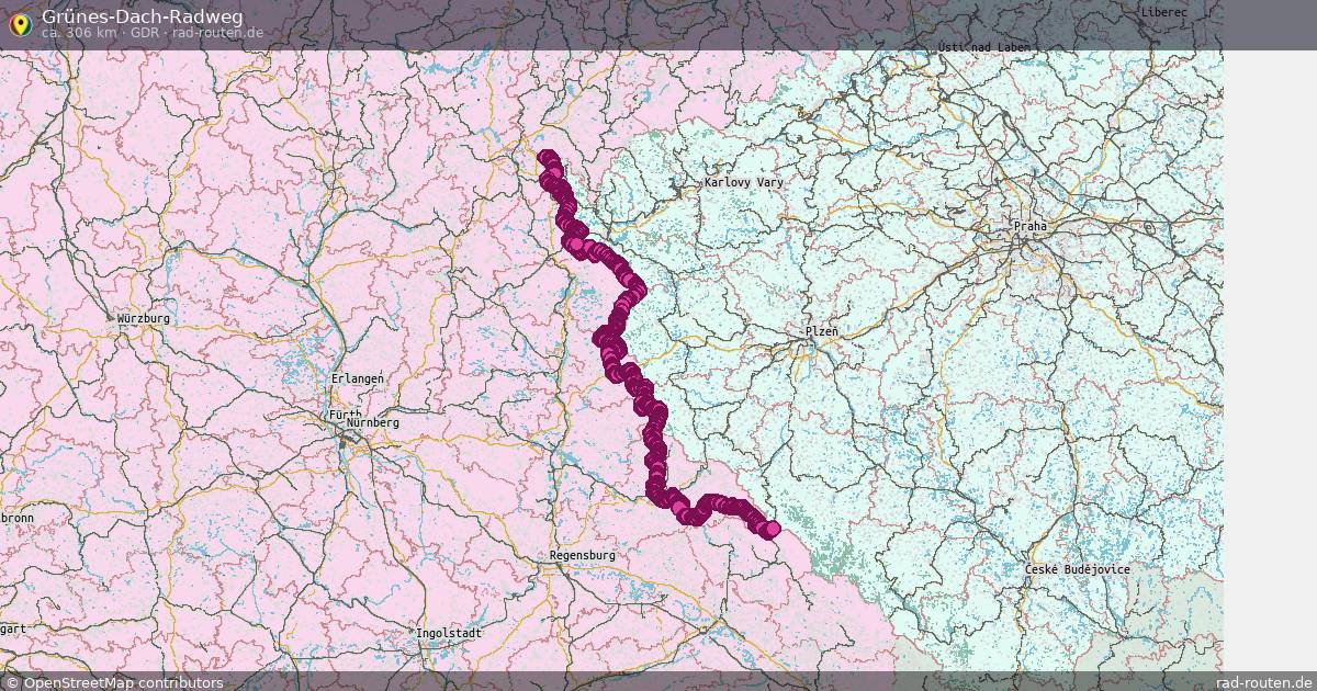 Grünes-Dach-Radweg (GDR) – Fernradroute auf Rad-Routen.de
