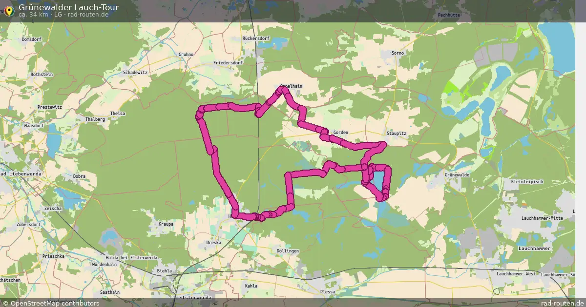 Grünewalder Lauch-Tour (LG) – Fernradroute auf Rad-Routen.de