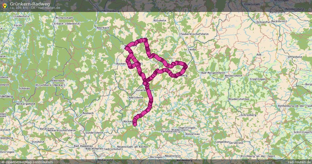 Grünkern-Radweg (GK) – Fernradroute auf Rad-Routen.de