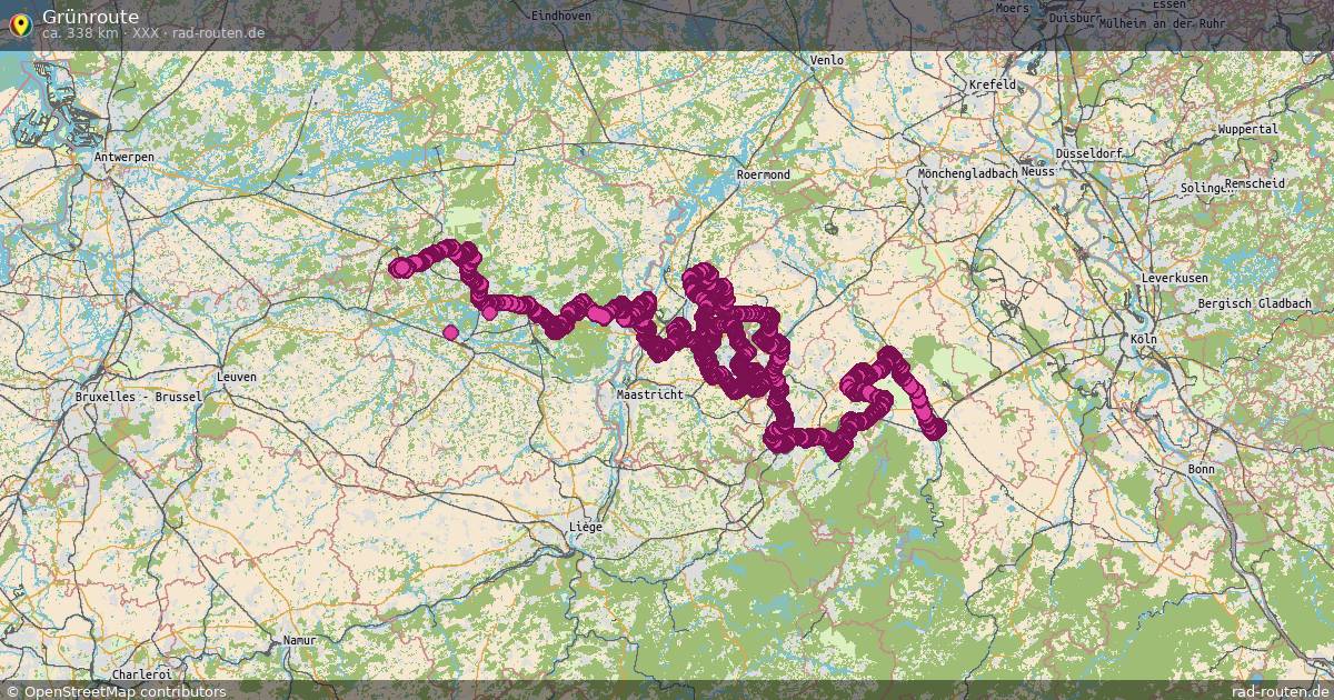 Grünroute (XXX) – Fernradroute auf Rad-Routen.de