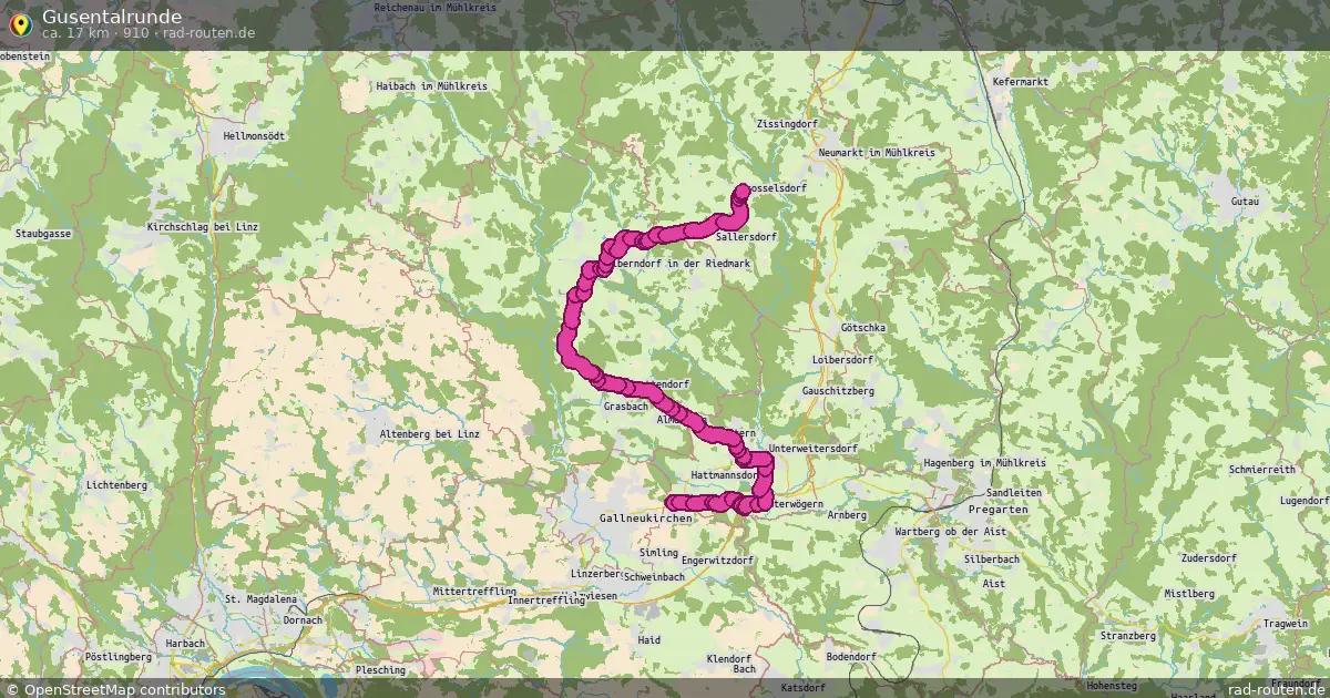 Gusentalrunde (910) – Fernradroute auf Rad-Routen.de