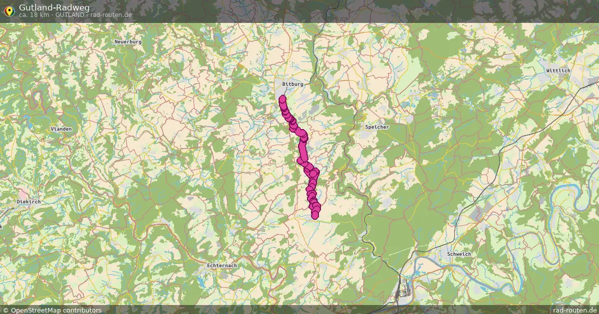 Gutland-Radweg (Gutland) – Fernradroute auf Rad-Routen.de