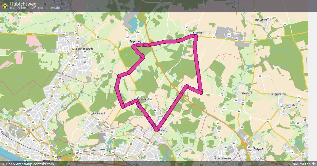 Habichtweg (HW) – Fernradroute auf Rad-Routen.de