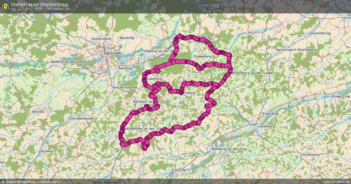Hallertauer Hopfentour (Hop) – Fernradroute auf Rad-Routen.de