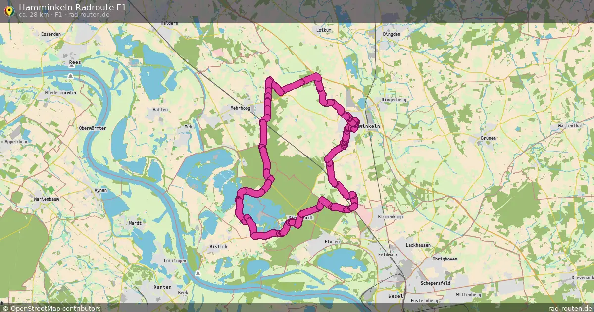 Hamminkeln Radroute F1 (F1) – Fernradroute auf Rad-Routen.de