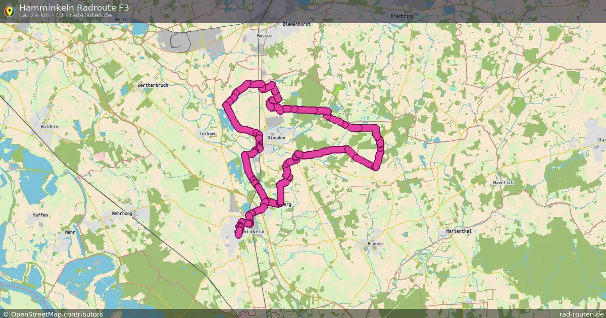 Hamminkeln Radroute F3 (F3) – Fernradroute auf Rad-Routen.de
