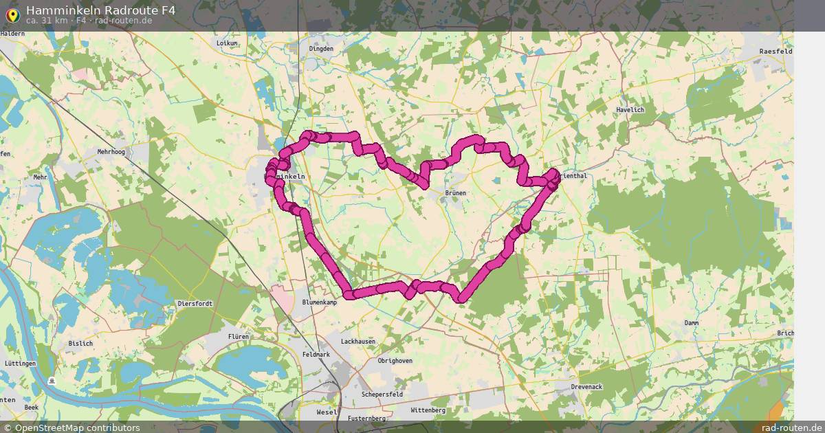 Hamminkeln Radroute F4 (F4) – Fernradroute auf Rad-Routen.de