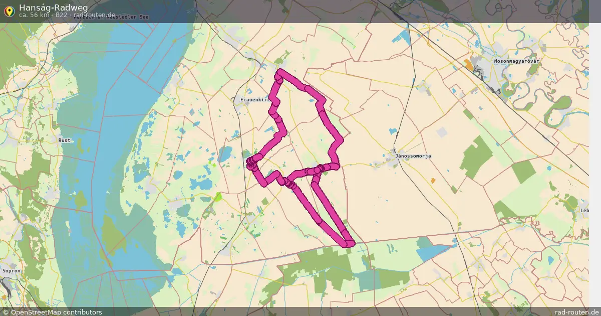 Hanság-Radweg (B22) – Fernradroute auf Rad-Routen.de