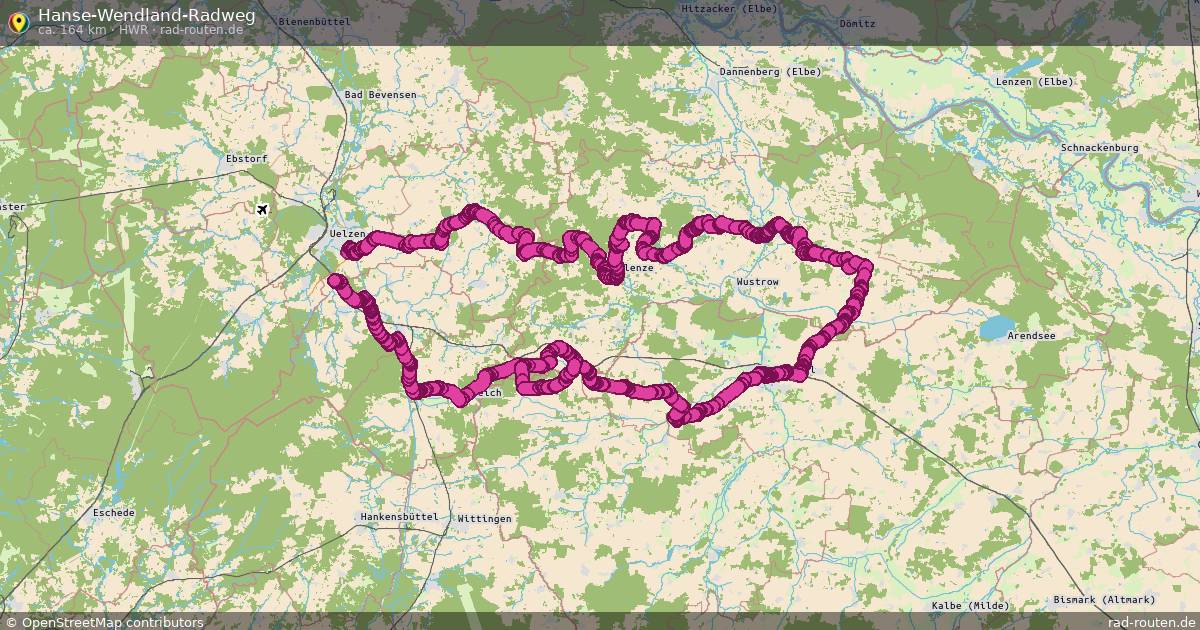 Hanse-Wendland-Radweg (HWR) – Fernradroute auf Rad-Routen.de