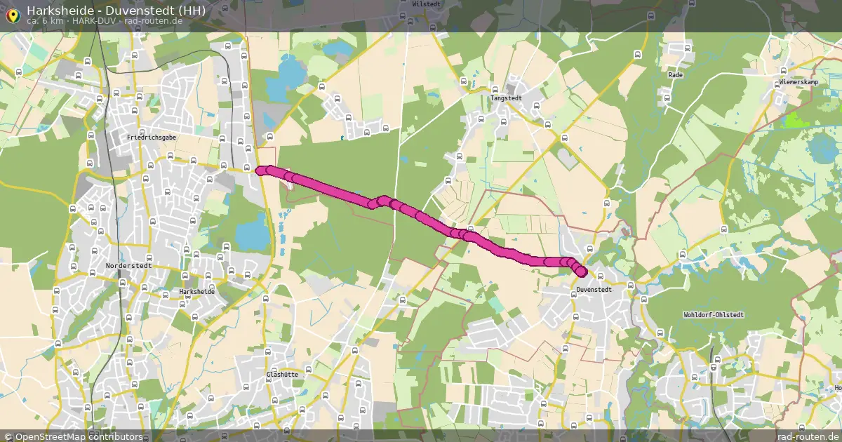 Harksheide - Duvenstedt (HH) (HARK-DUV) – Fernradroute auf Rad-Routen.de