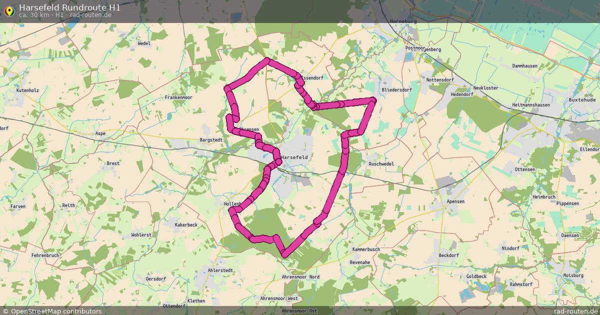 Harsefeld Rundroute H1 (H1) – Fernradroute auf Rad-Routen.de