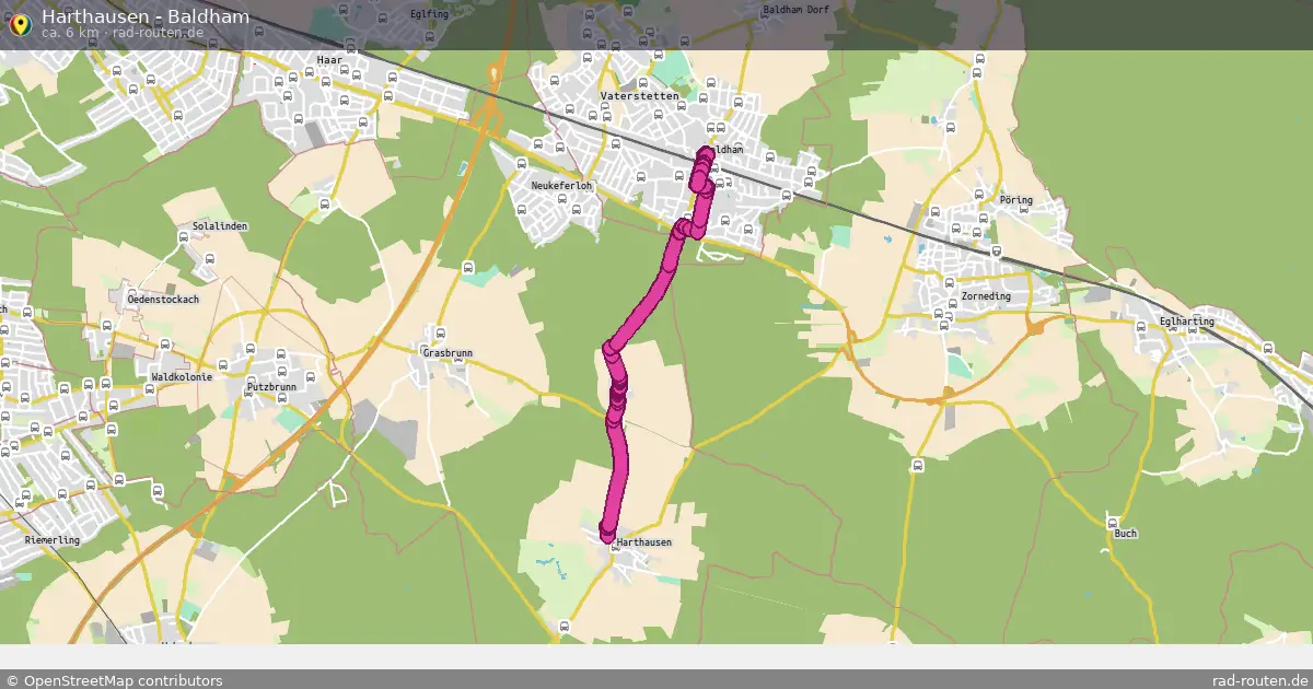 Harthausen - Baldham – Fernradroute auf Rad-Routen.de