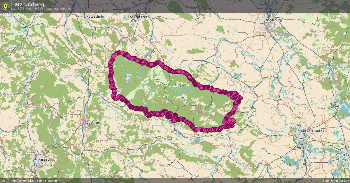 Harzrundweg (HRW) – Fernradroute auf Rad-Routen.de