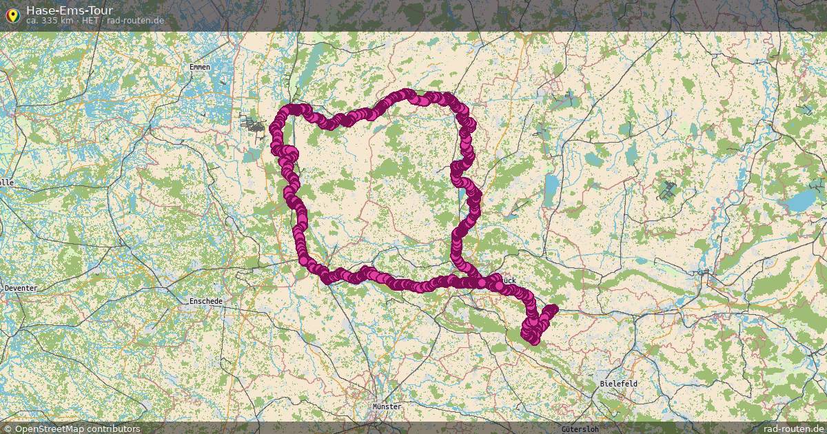 Hase-Ems-Tour (HET) – Fernradroute auf Rad-Routen.de