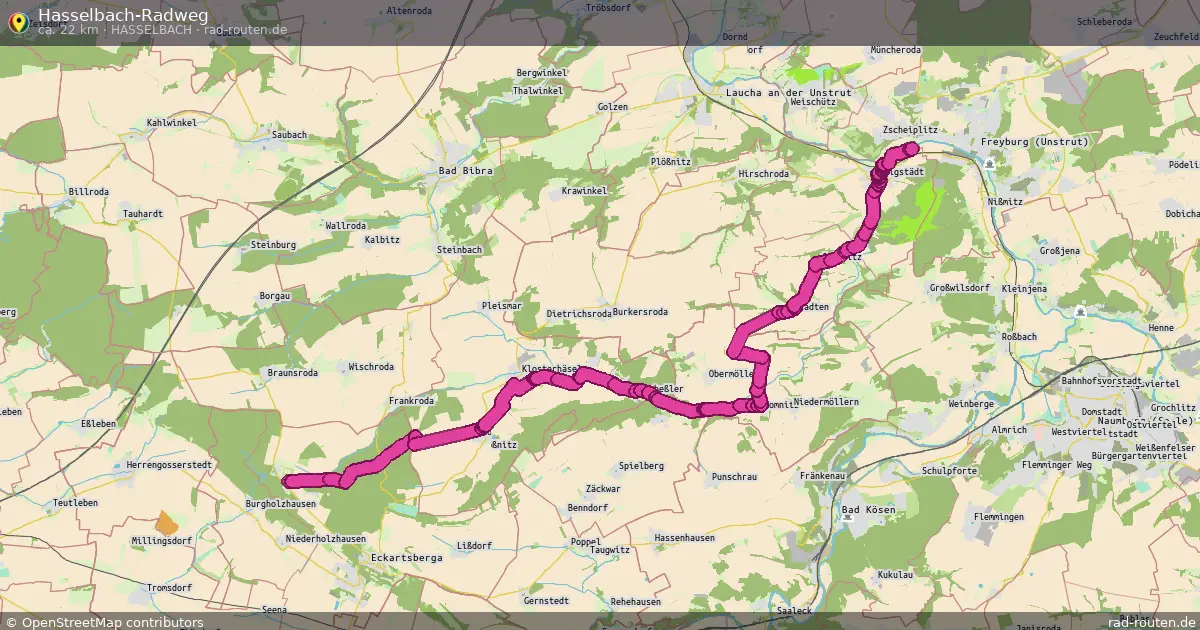 Hasselbach-Radweg (Hasselbach) – Fernradroute auf Rad-Routen.de