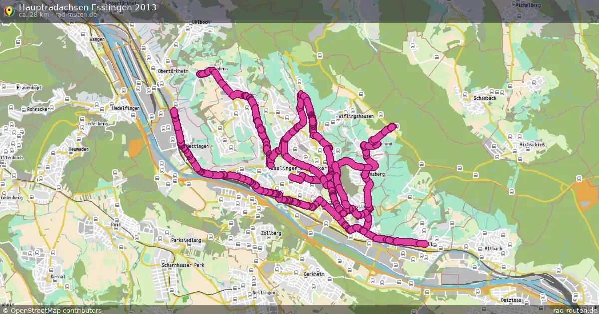 Hauptradachsen Esslingen 2013 – Fernradroute auf Rad-Routen.de