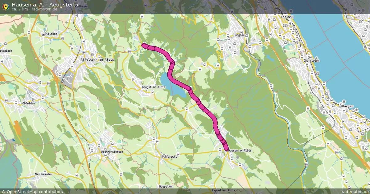 Hausen a. A. - Aeugstertal – Fernradroute auf Rad-Routen.de
