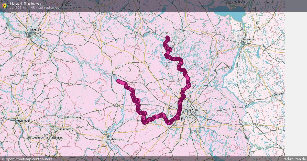 Havel-Radweg (HR) – Fernradroute auf Rad-Routen.de