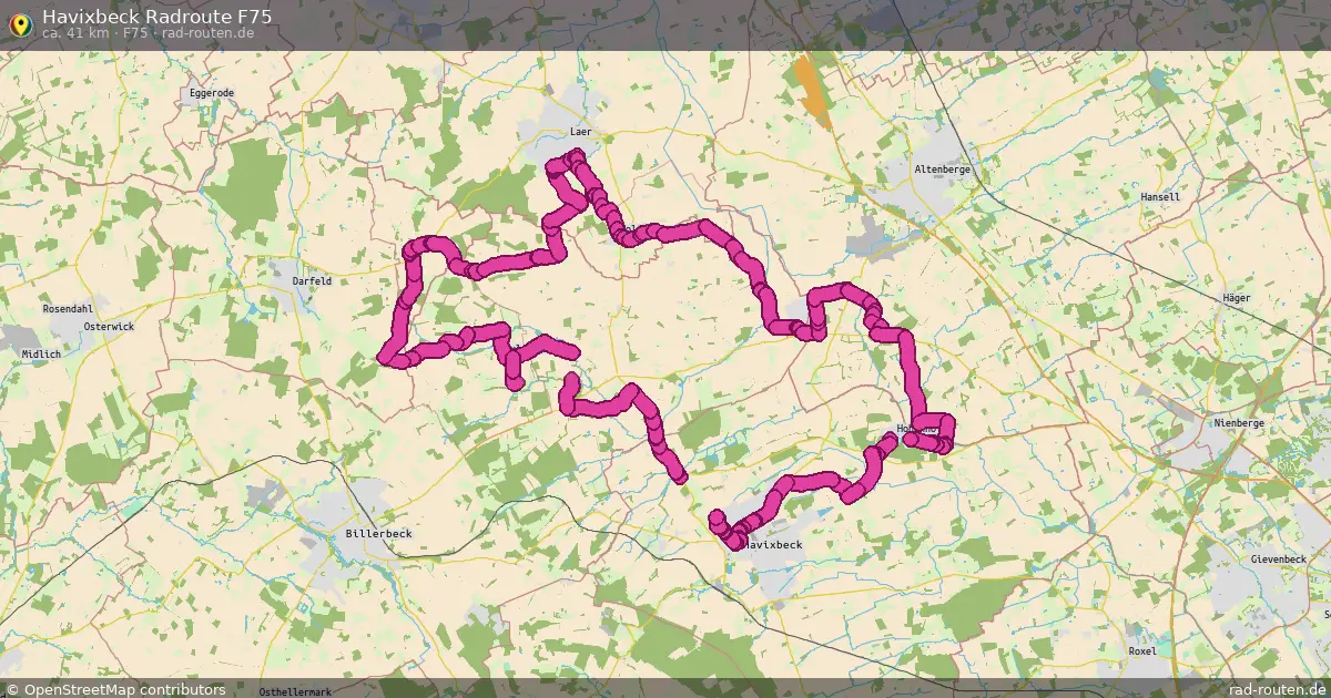 Havixbeck Radroute F75 (F75) – Fernradroute auf Rad-Routen.de