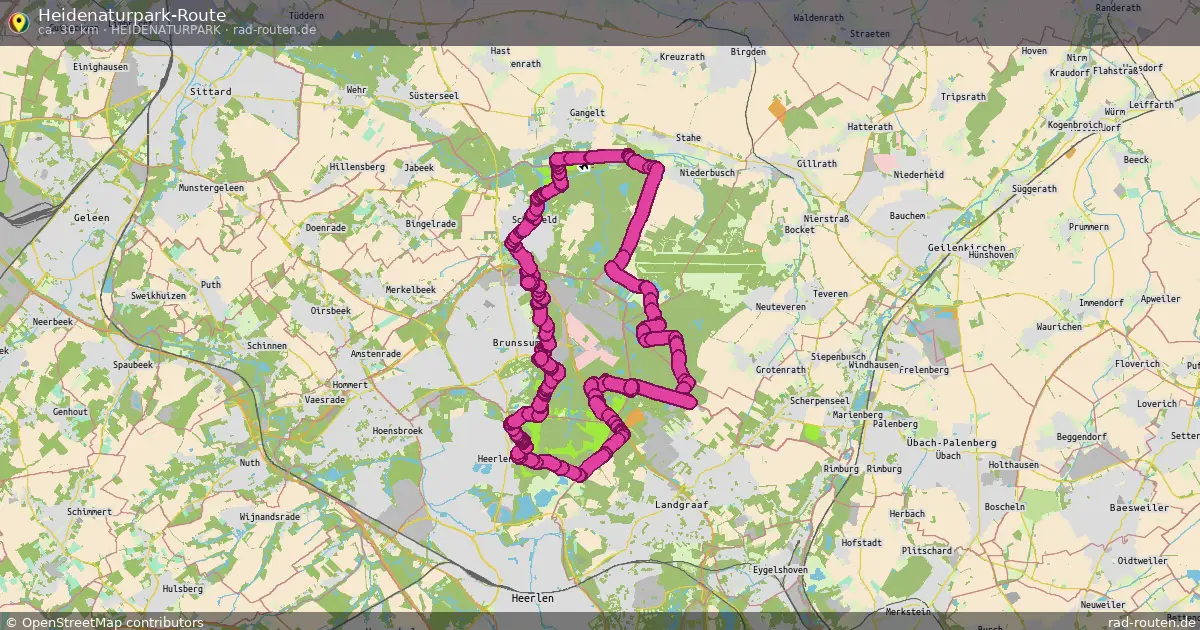 Heidenaturpark-Route (Heidenaturpark) – Fernradroute auf Rad-Routen.de