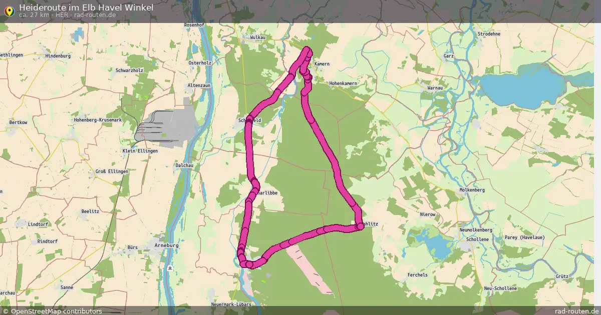 Heideroute im Elb Havel Winkel (HER) – Fernradroute auf Rad-Routen.de