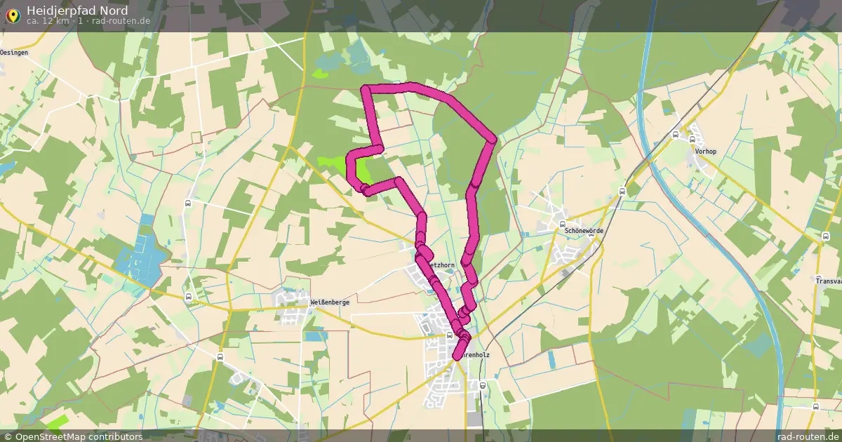 Heidjerpfad Nord (1) – Fernradroute auf Rad-Routen.de
