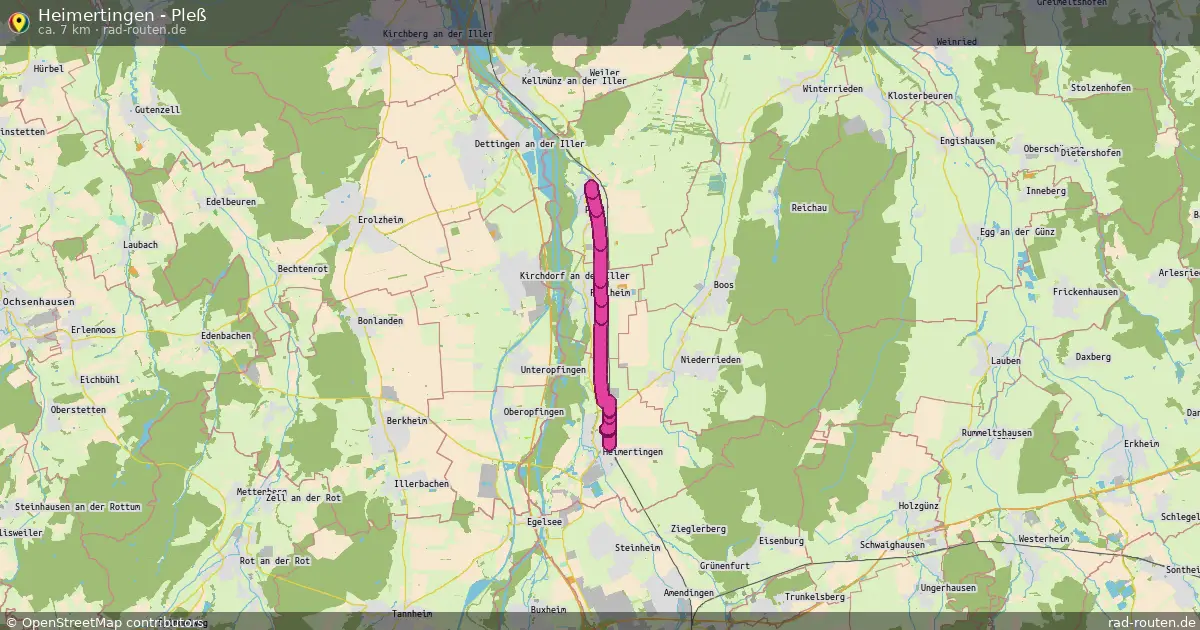 Heimertingen - Pleß – Fernradroute auf Rad-Routen.de