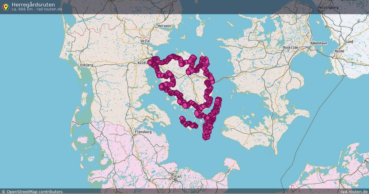 Herregårdsruten – Fernradroute auf Rad-Routen.de