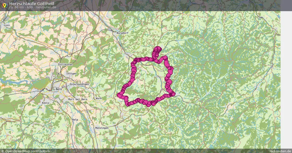 Herzschlaufe Gotthelf (699) – Fernradroute auf Rad-Routen.de