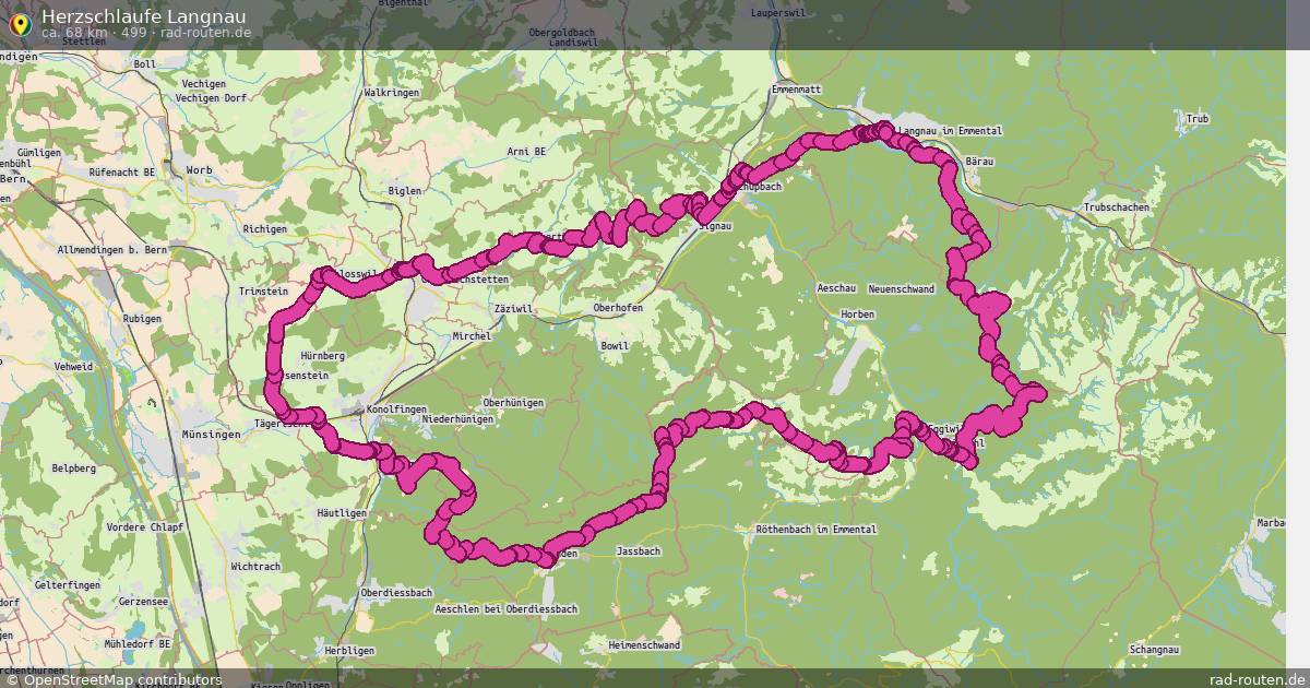 Herzschlaufe Langnau (499) – Fernradroute auf Rad-Routen.de